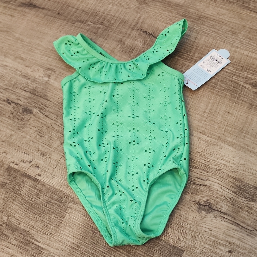 Cat & Jack Green Kids Swim One Piece